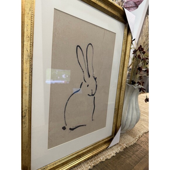 14"x18" Bunny Sketch Framed Art Threshold designed with Studio McGee NEW - Picture 4 of 7
